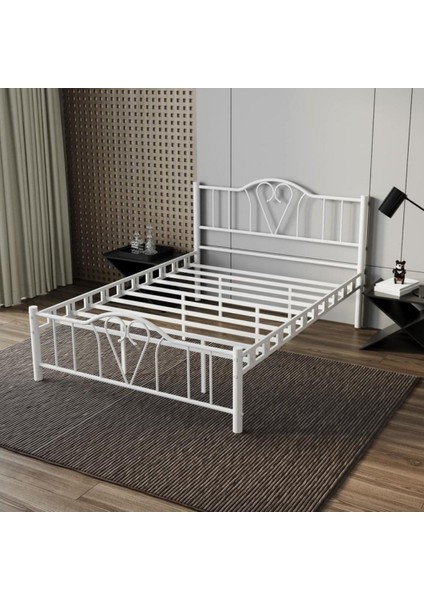 Orkide Tek Kişilik Ferforje Beyaz Metal Karyola 120 x 200 modelleri