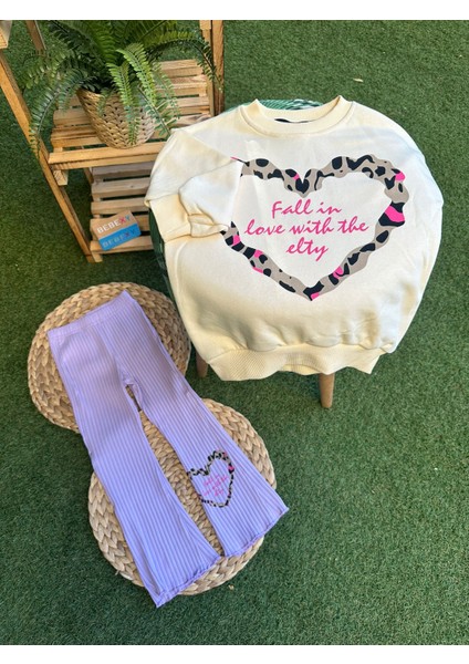 Fall In Love Baskılı Alt Üst Takım