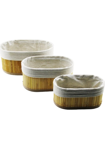 3 Boy Oval Bezli Ekmek Sepeti (4881)
