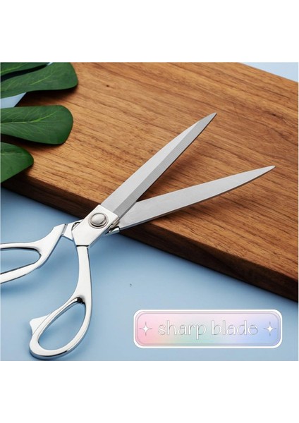 Profesyonel Metal Terzi Makası Gümüş Renkli Büyük Boy 26 cm Set