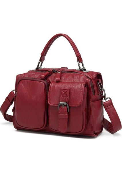 Yıkama Deri Sırt Askılı Kadın Çantası 21K Barcelona 1916 fırsatları