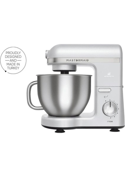 Mastermaid Chef Pro Çift Kollu Stand Mikser Pearl White Premium 6 Kademeli 1750 W Güçlü Motor - 6 Kademe, Çırpma, Yoğurma, Karıştırma modelleri