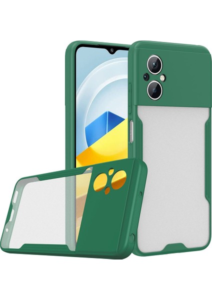 Atlas Xiaomi Poco M5 Kılıf Parfe Kapak-Koyu Yeşil