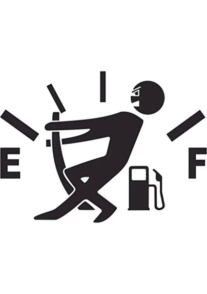 Siyah Araba Yakıt Deposu Kapağı Sticker Araba Sticker Oto Etiketi