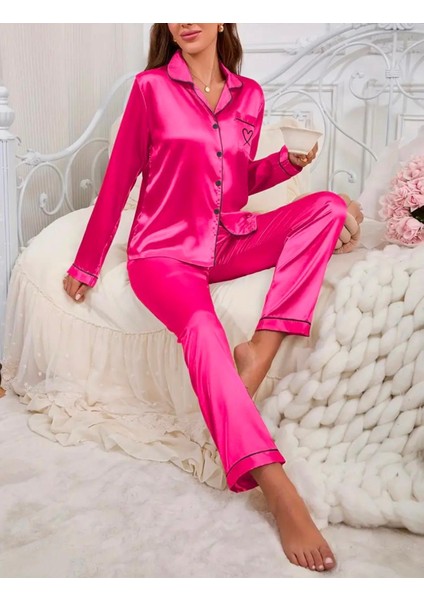 Kadın Uzun Kollu Düğmeli 2 Parça Pijama Takımı indirimleri