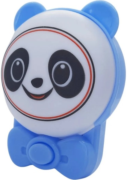 Sevimli Panda Bebek Çocuk Odası Gece Lambası, Prize Tak Çalıştır Anahtarlı, 2 Watt Beyaz Işık Ledli
