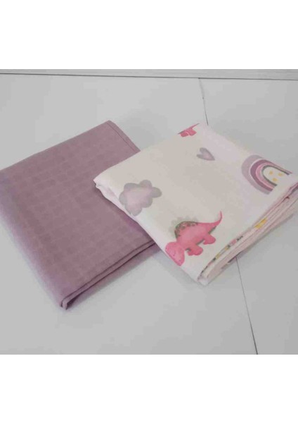 Çift Katlı Ikili Bebek Müslin Örtü / Müslin Battaniye