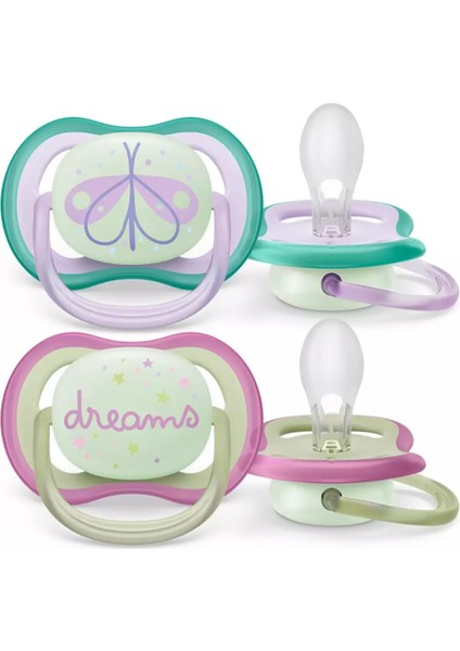 Hobidünyasıelif Philips Avent Ultra Air Night Karanlıkta Parlar Gece Emziği 0-6 Ay Kız SCF376/19 fiyatları