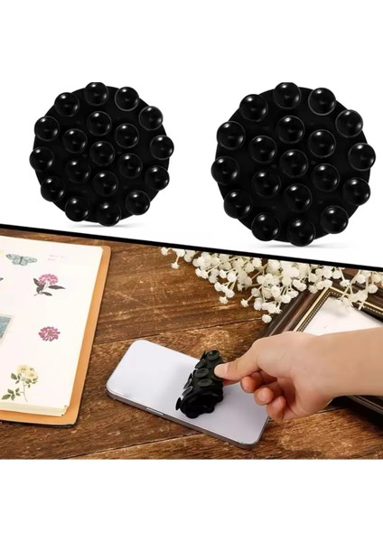 Silikon Yuvarlak Çift Taraflı Vakumlu Telefon Tutucu, Cep Telefonu Için Vantuz Telefon Tutucu fiyatları