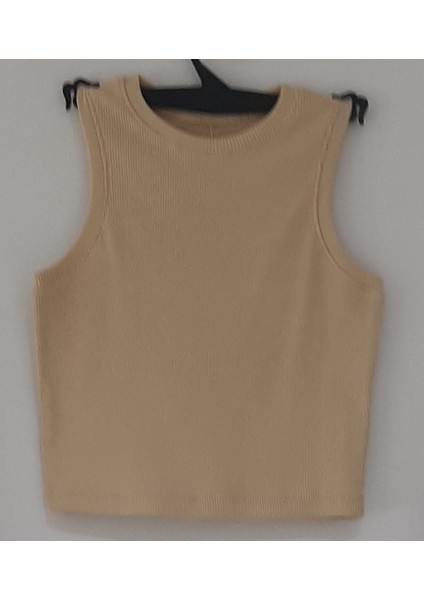 Kalın Askılı Pedsiz Fitilli Kaşkorse Body Crop S-M Sarı Renk