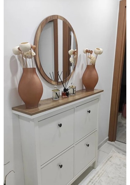 60 cm Çap Banyo & Makyaj Aynası Yuvarlak | Antre Hol Koridor Duvar Salon Mutfak Ofis Dekoratif Ayna modelleri