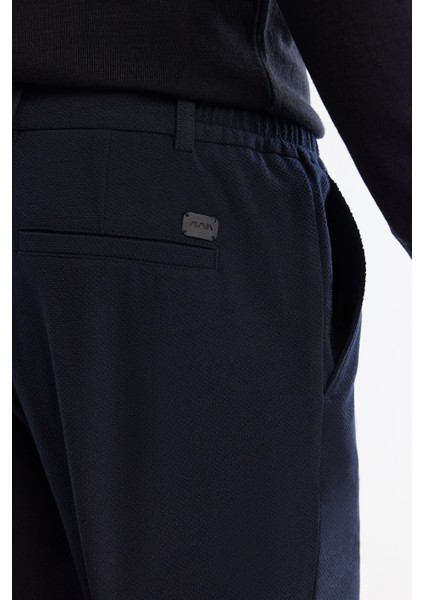 Erkek Lacivert Yanı Lastikli Gofreli Slim Fit Chino Pantolon B003037 modelleri