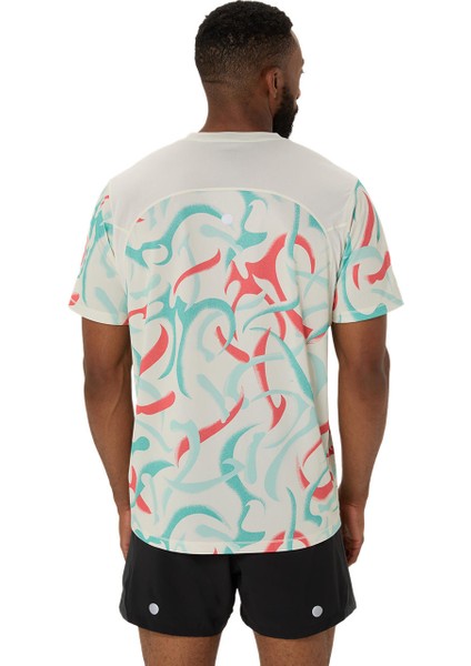 Road All Over Print Ss Top Erkek Krem Kısa Kollu Tshirt 2011D092-200