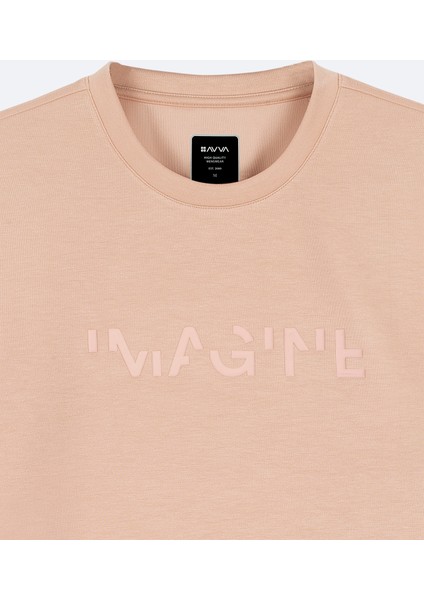 Erkek Pembe Polo Yaka Pamuklu Jakarlı T-Shirt A41Y1167