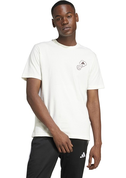 M L Verb Cir Erkek Beyaz Günlük Stil T-Shirt JJ3988