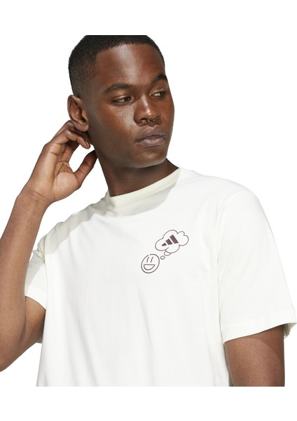 M L Verb Cir Erkek Beyaz Günlük Stil T-Shirt JJ3988 fırsatları