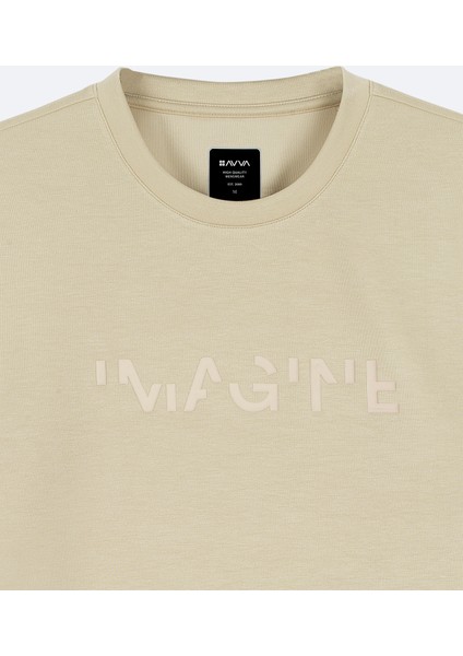 Erkek Bej Polo Yaka Pamuklu Jakarlı T-Shirt A41Y1167
