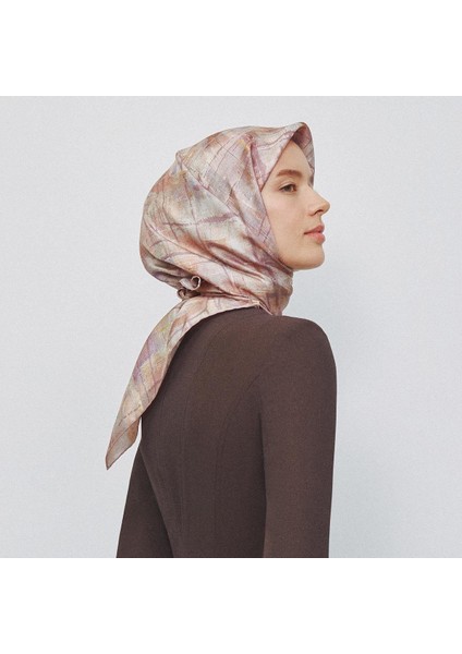Armine Ipek Eşarp 2025 Yaz - 9339-58 Koyu Pudra Twill