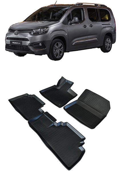 Toyota Proace City 2021 ve Sonrası 3D Havuzlu Araca Özel Paspas Takımı