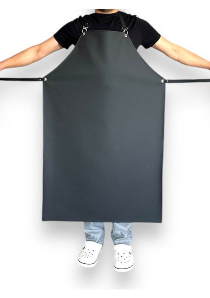 Bekiz Aşçı Kepleri Suni Deri Master Chef Mutfak Önlüğü Siyah Kancalı 5 Adet