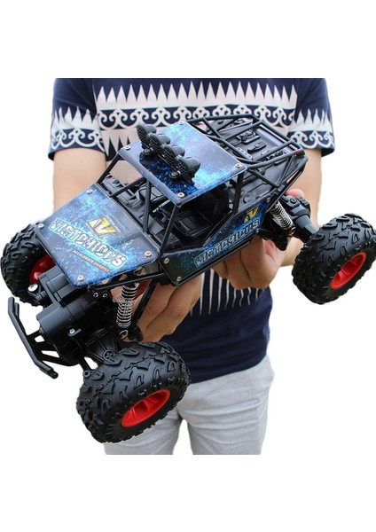 2.4ghz 4WD Çift Motorlu Arazi Tırmanma Arabası Uzaktan Kumandalı Araç, MODEL:6255 (Mavi) (Yurt Dışından)