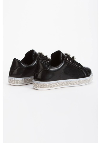 Kadın Taş Detay Sneakers Siyah