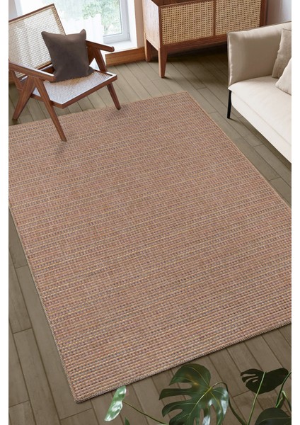 Doku DH005 Kahverengi Hav Toz Vermez Salon Mutfak Koridor Oturma Odası Yolluk Dokuma Kilim