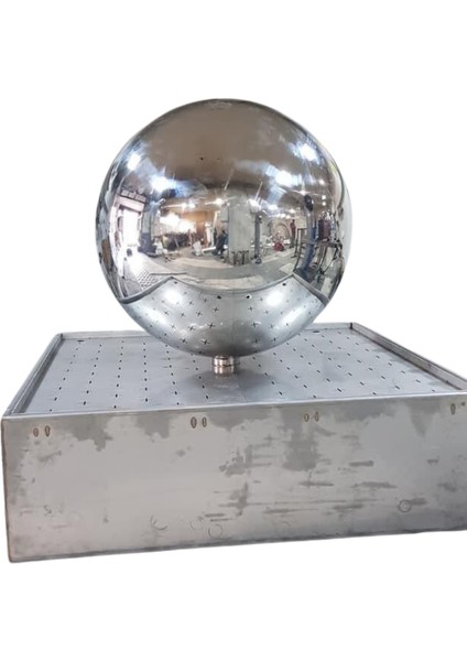 60 cm Fıskiyeli Küre Şelale (Sirkülasyon Pompası, Alt Havuz ve Işıklandırmaları ile Birlikte)