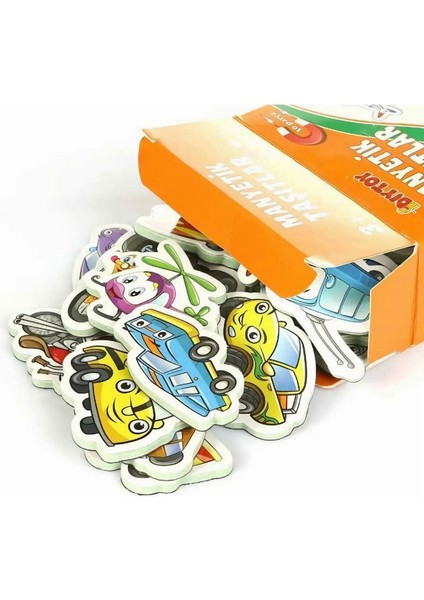 Manyetik Mıknatıslı Taşıtlar - Magnet Taşıtları Tanıma Buzdolabı Sticker