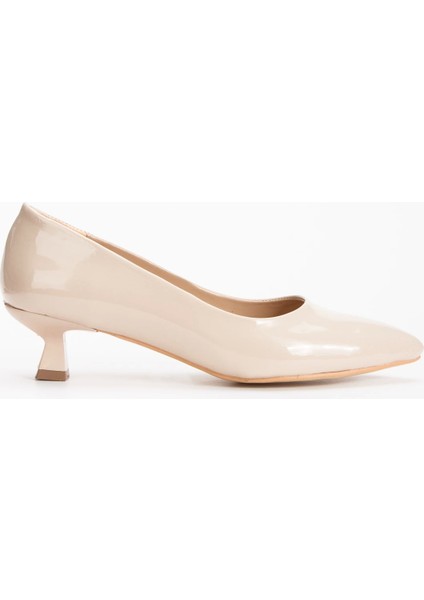 Kadın Sivri Burunlu Kısa Topuklu Stiletto Ten Rugan modelleri