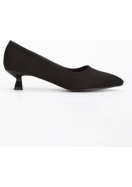 Kısa Topuklu Sivri Burunlu Stiletto ve Çanta Takımı Siyah Süet fiyatları