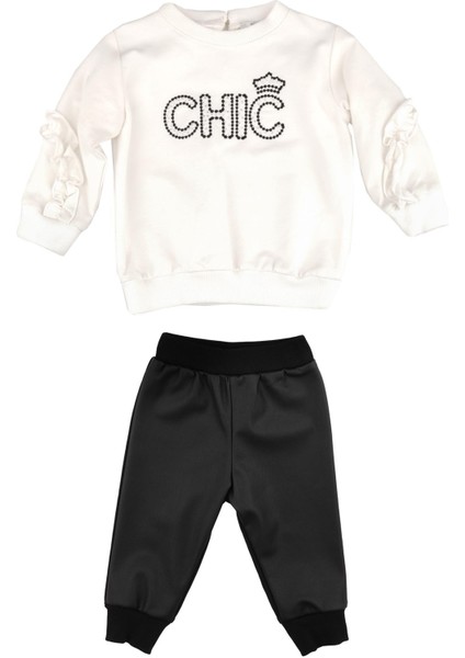 Kız Bebek Taş Baskılı Takım