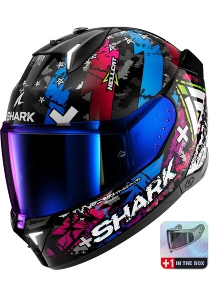 Kask Shark Skwal I3 Hellcat +Renkli Cam