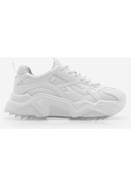 Kadın Sneaker Kalın Taban Bağcıklı Spor Ayakkabı Pizen