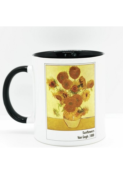 Sunflowers - Ayçiçekleri / Van Gogh Siyah Kupa