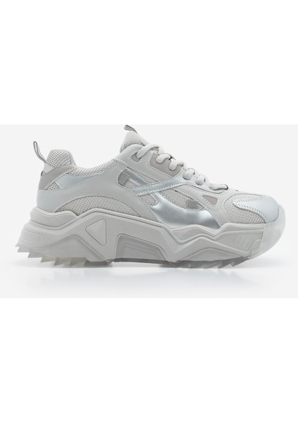 Kadın Sneaker Kalın Taban Bağcıklı Spor Ayakkabı Pizen
