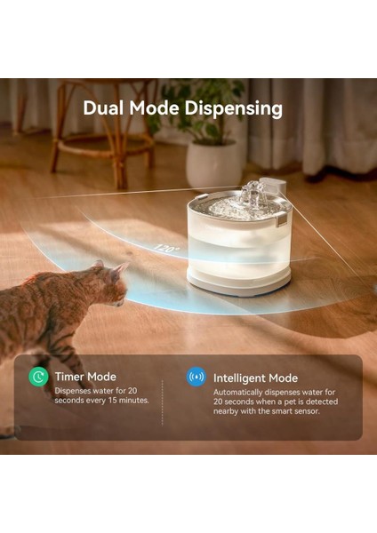 E1+ Çelik Hazneli Şarjlı Otomatik Kedi Köpek Su Pınarı 2 Lt 22X20X18 cm fiyatları