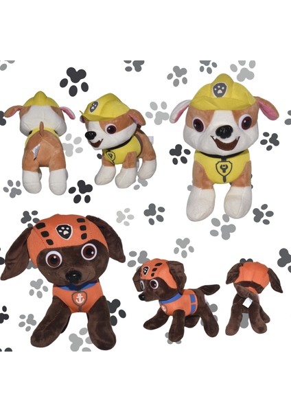 Paw Patrol Peluş Paw Patrol Karakterlerinden Oyuncak Peluş 22CM 2'li Set