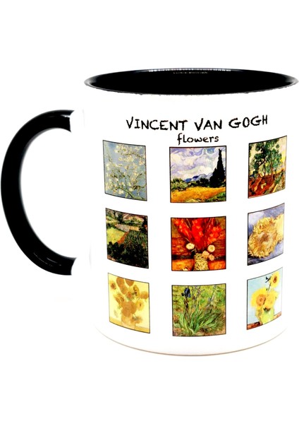 Van Gogh Flowers / Çiçek Tabloları Baskılı Kupa