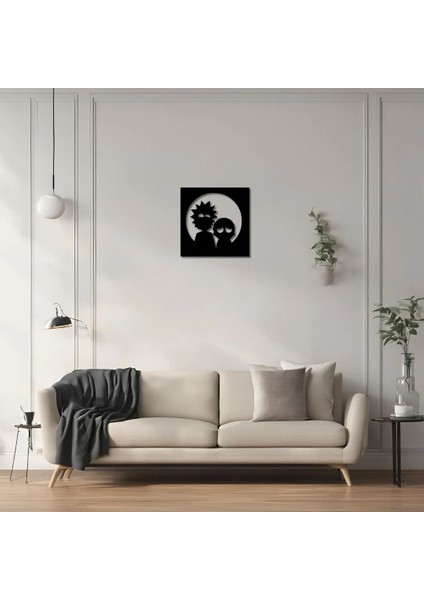Metal Dekor Rick And Morty Metal Duvar Tablosu Pop Art