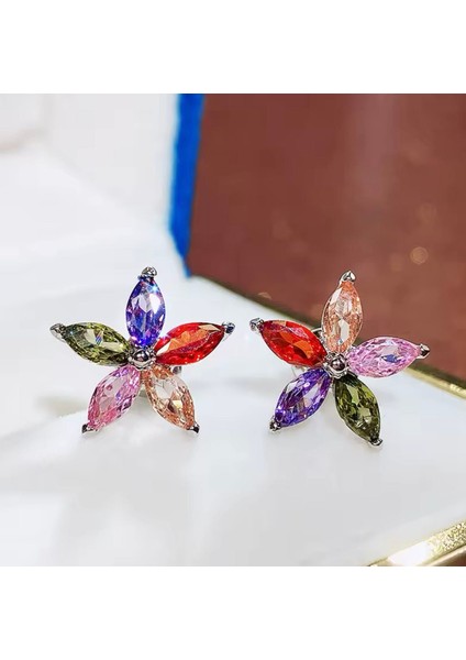 By Dilek Çetin Acessorry Çelik Multicolor Çiçek Model Kıkırdak Helix Tragus PIERCING(1ADET)