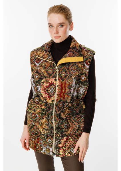 Etnik Desen Yelek Siyah 3065 modelleri
