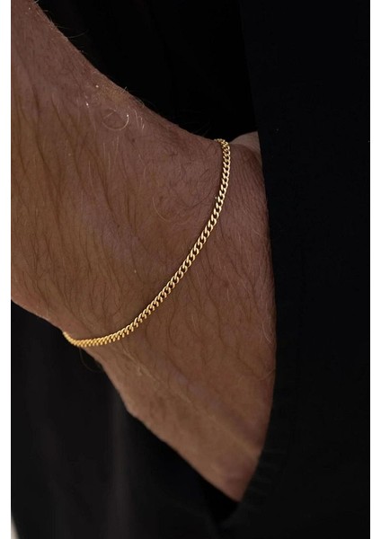 18 K Gold Kaplama 925 Ayar Gümüş Old Money Gurmet Bileklik • Made In Italy • Everyday Luxury Silver fırsatları