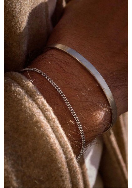 18 K Gold Kaplama 925 Ayar Gümüş Old Money Gurmet Bileklik • Made In Italy • Everyday Luxury Silver indirimleri