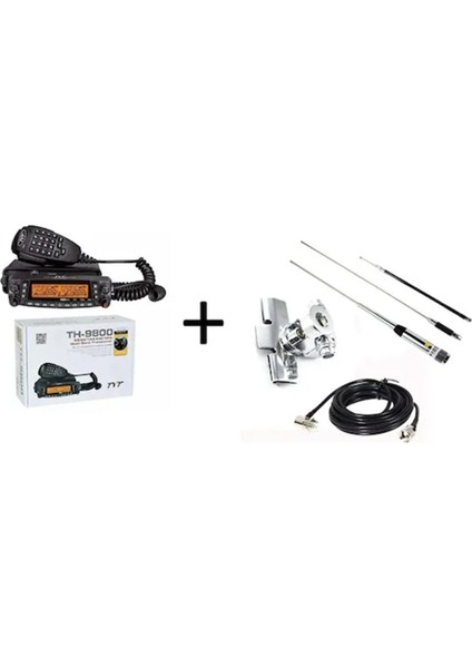 TH-9800 Quad Band Araç Telsizi + 4 Band Anten Gronda 5mt Kablo Tam Takım