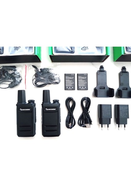 10 Lu Set Quansheng Tg-A1 Kulaklık Gezi Piknik Güzellik Merkezi Inşaat Şantiye Vinç Telsizi modelleri