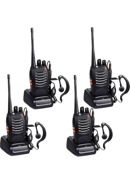 4 Lü Set Tkstar 999 Baofeng Inşaat Şantiye Av Vale Kule Vinç Okul Kamp Gezi Telsizi Kulaklık Hediye