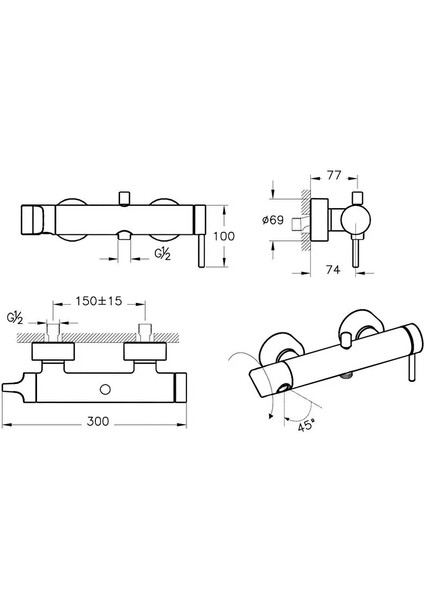 Vitra Origin A4261934 Nikel Banyo Bataryası fiyatları