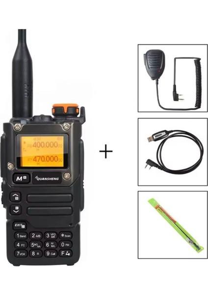 Kalitesi ile Quansheng Uv-K6 El Telsizi Tkstar Mayk-Program Kablo-Ek Anten Hediyeli Paket