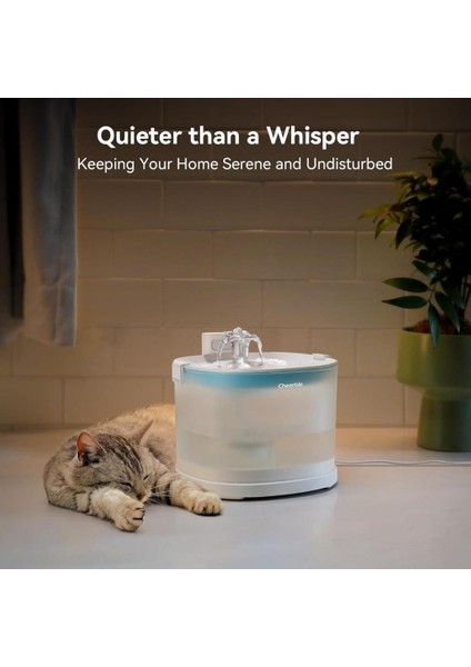 E1+ Plastik Hazneli Şarjlı Otomatik Kedi Köpek Su Pınarı 2 Lt 22X20X18 cm modelleri